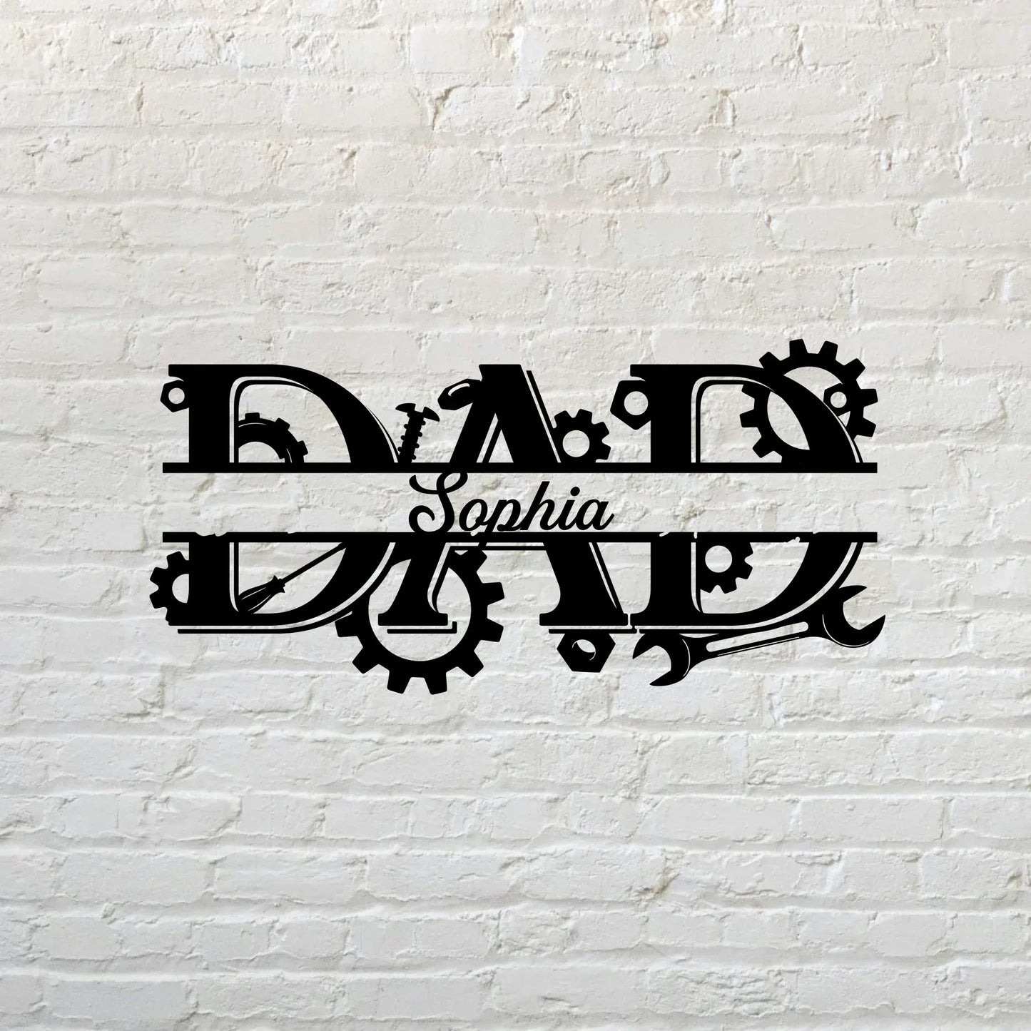 Personalized Dad Metal Sign - Gift Idea For Father's Day - Up to 5 Kids