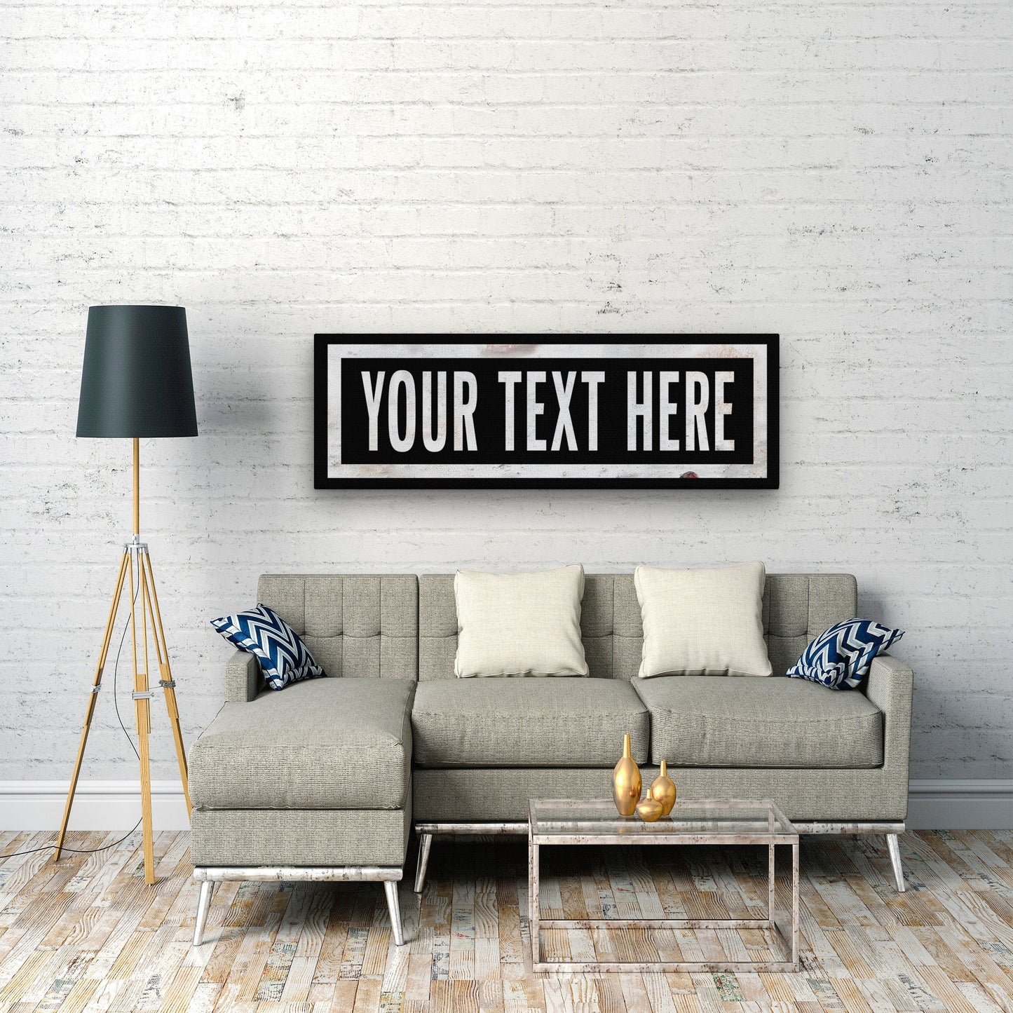 Personalized One Way Wall Hanging | Clean & Distressed Metal Look