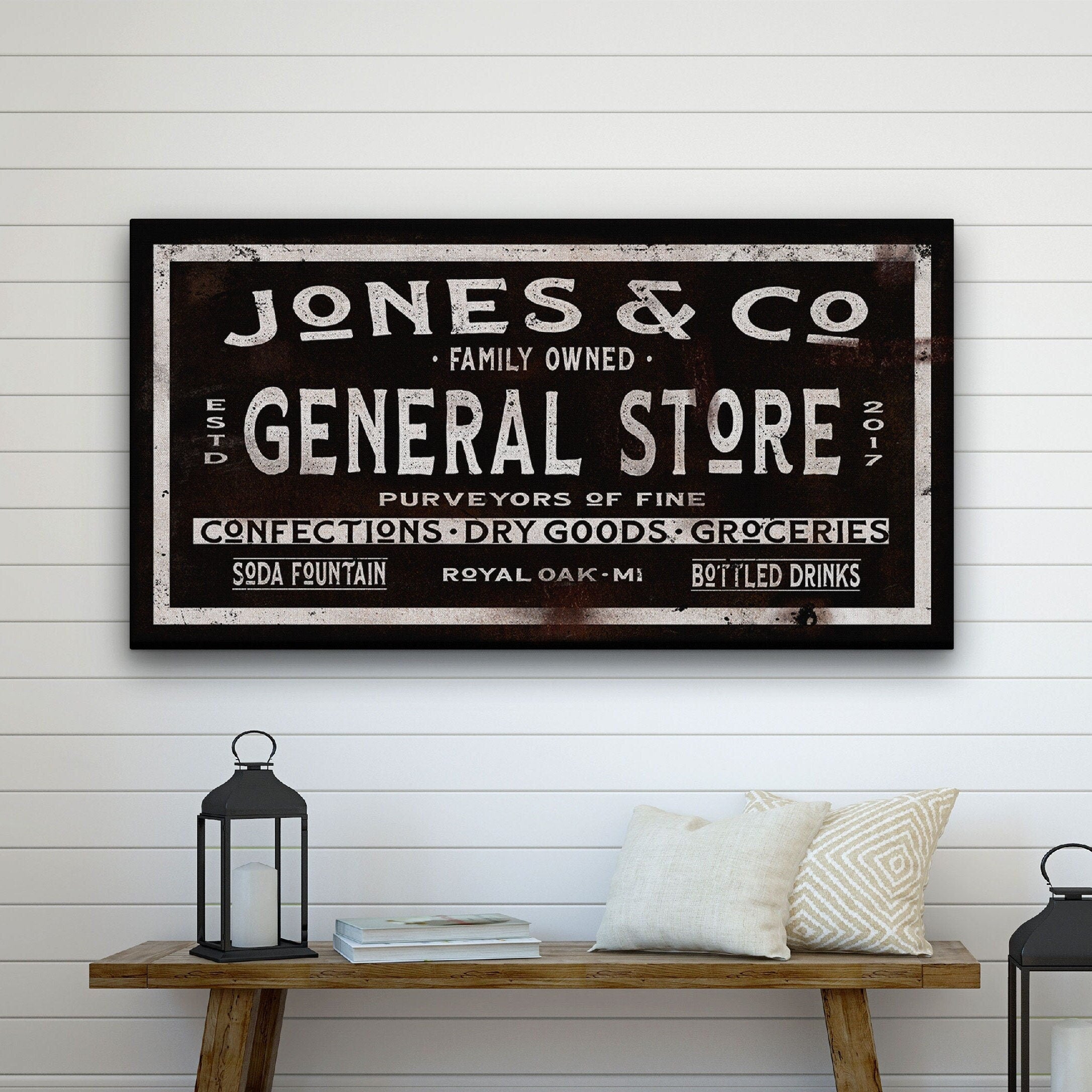 Dry Goods Sign | Personalized General Store Sign | Custom Rustic Farmhouse Sign