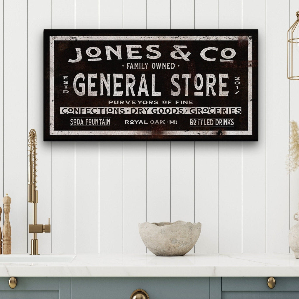 Dry Goods Sign | Personalized General Store Sign | Custom Rustic Farmhouse Sign