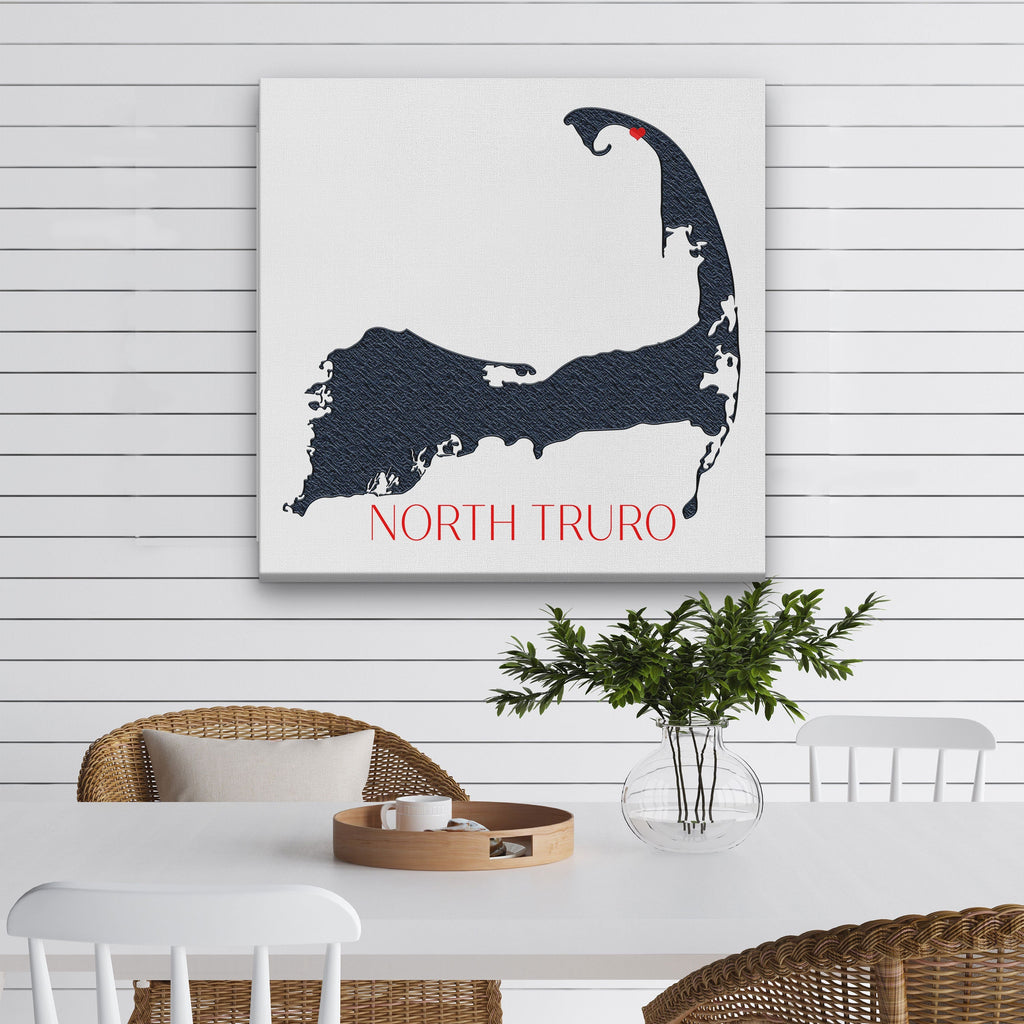 Cape Cod Canvas Map Sign | Customizable Silhouette Cape Wall Decor
