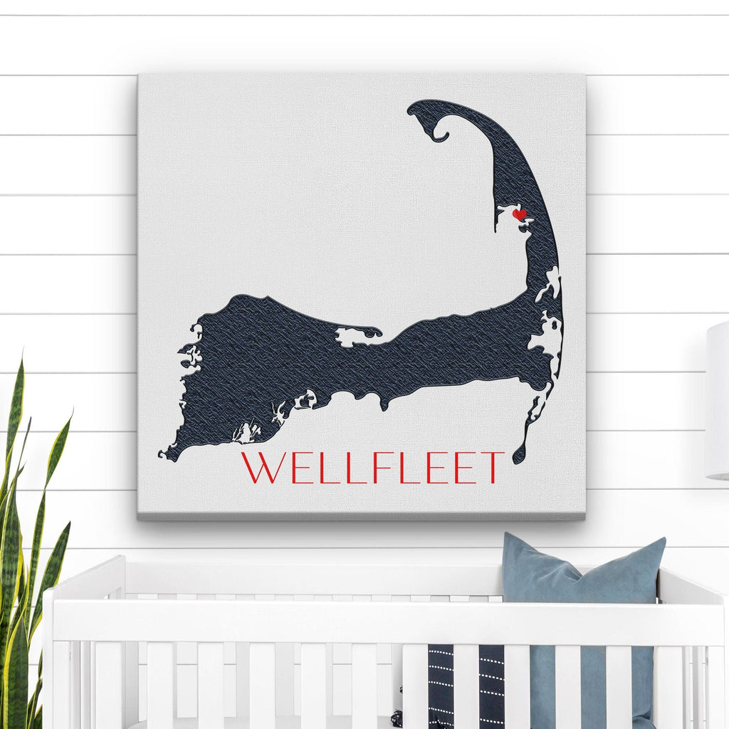 Cape Cod Canvas Map Sign | Customizable Silhouette Cape Wall Decor