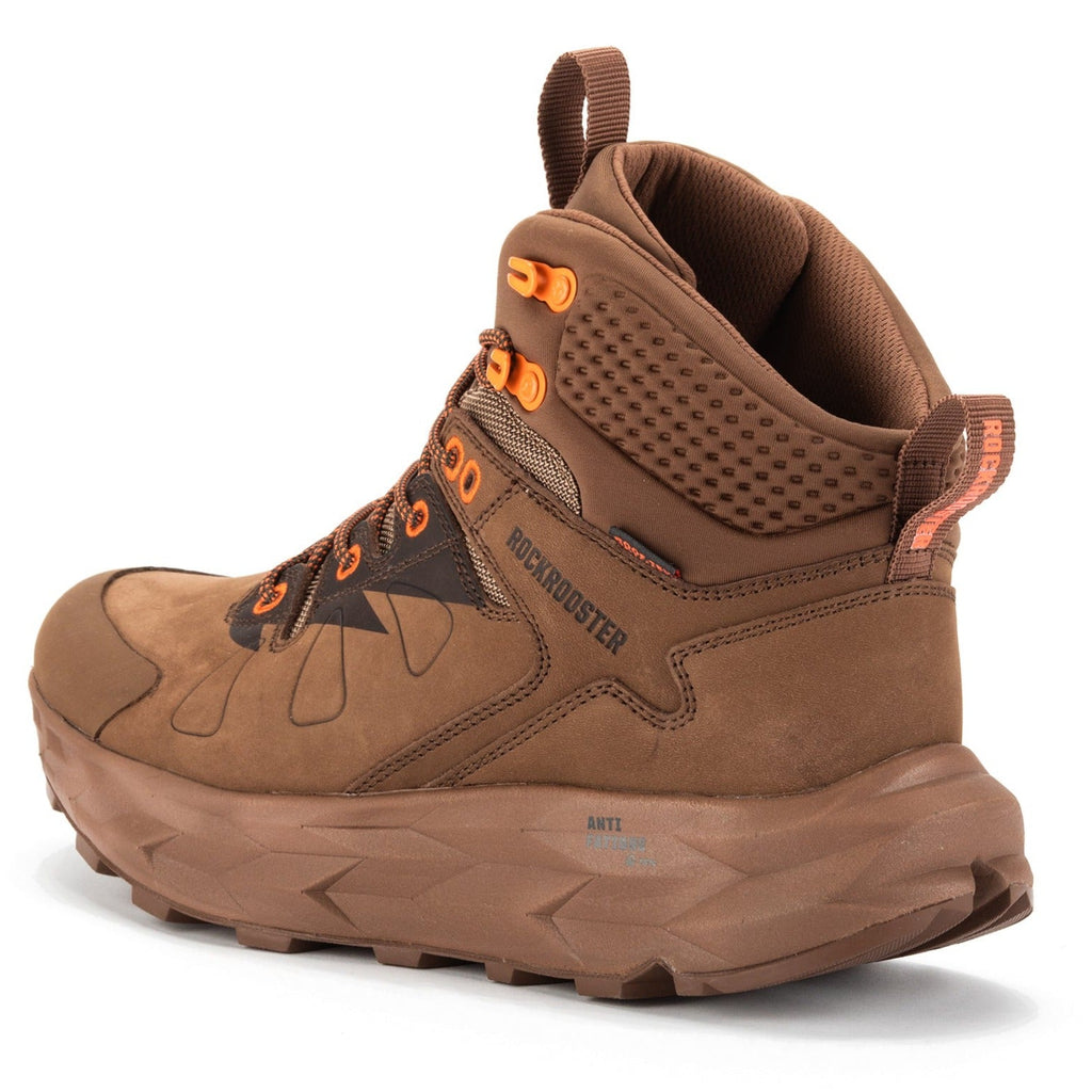 ROCKROOSTER Farmington Brown 6 Inch Waterproof Hiking Boots with VIBRAM® Outsole OC21031