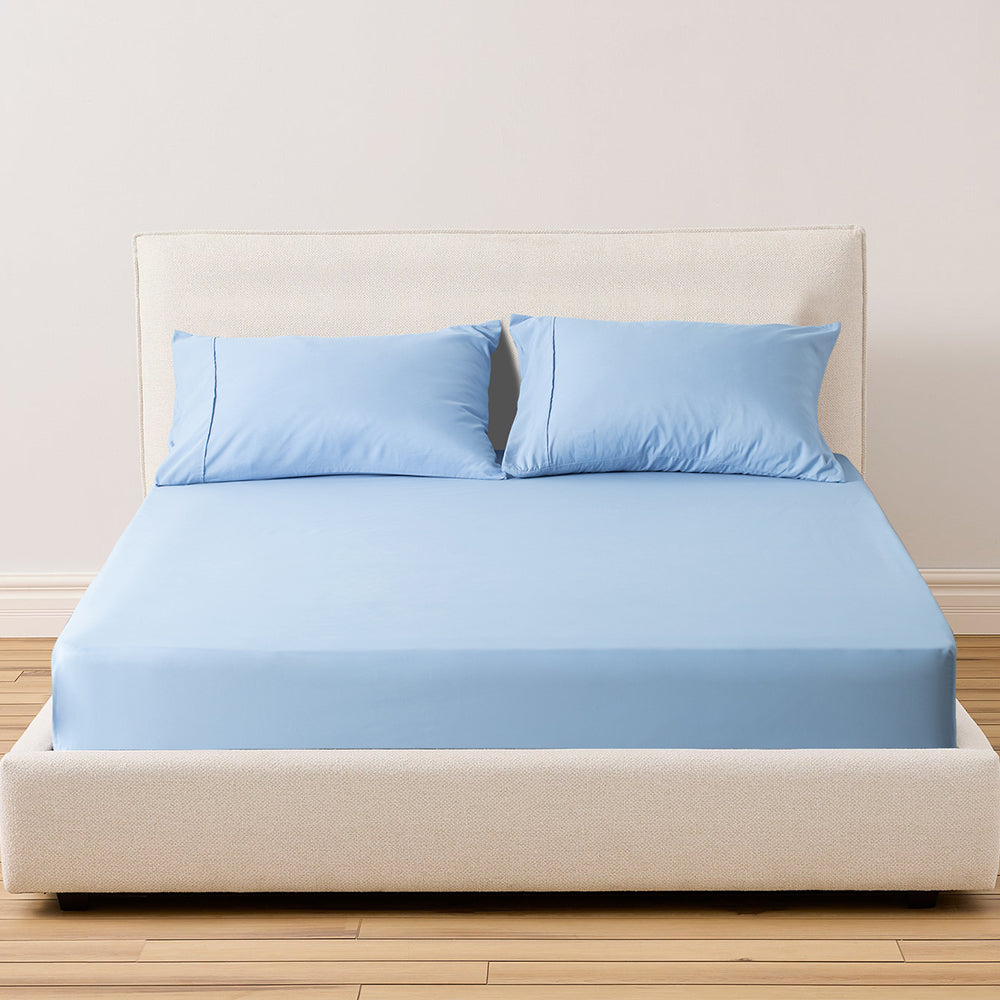 Kasentex Spring All Season Deep Pocket Fitted Sheet Set with Pillowcases, Room Decor, Graduation Gifts