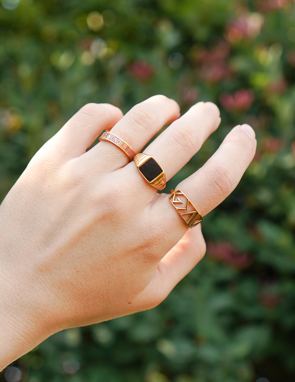 Anillo de sello de ónice