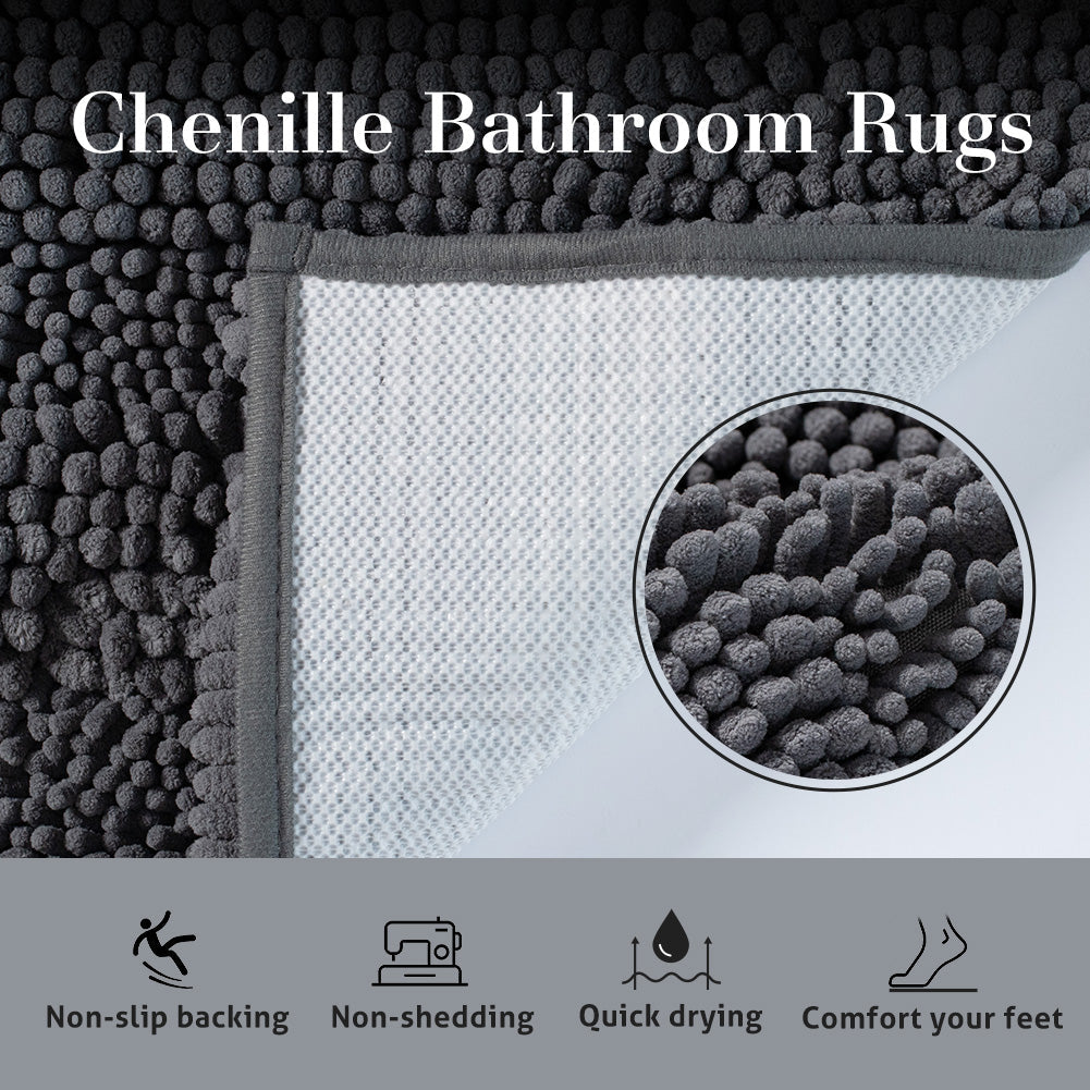 Kasentex Soft Absorbent Durable Non-Slip Bathroom Rug Mat, Solid Color, Room Decor, Graduation Gifts, Fathers Day Gift, Mother Gift