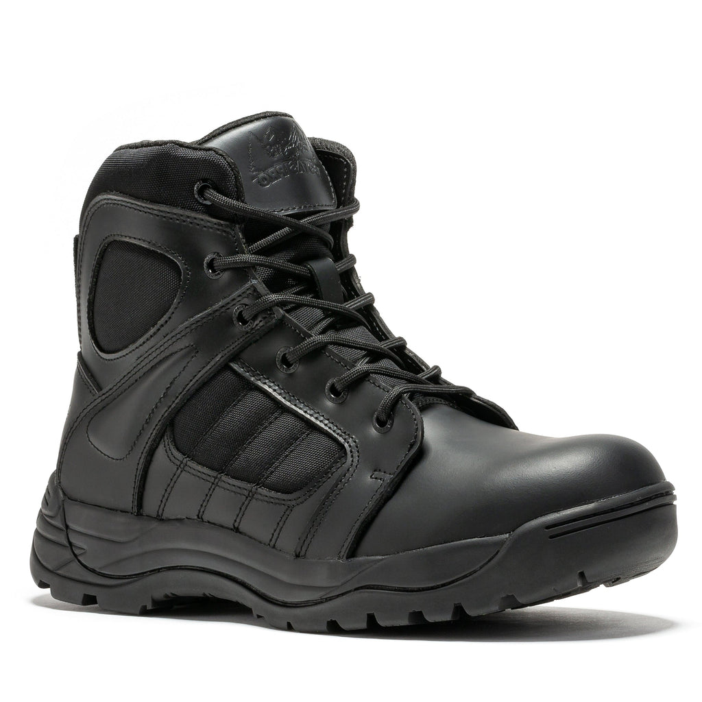 Pro Black Men's 6 inch Side Zipper Rubber Sole Tactical Boots BMP111BK