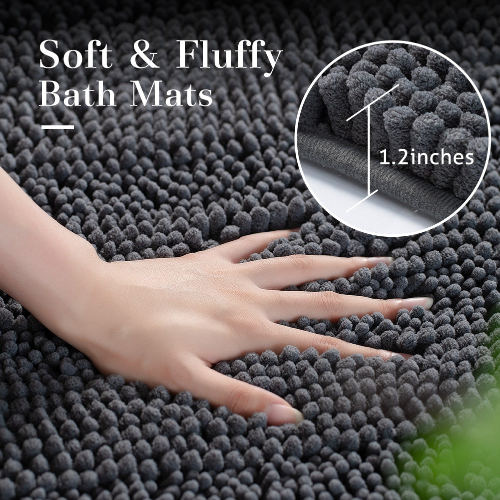 Kasentex Soft Absorbent Durable Non-Slip Bathroom Rug Mat, Solid Color, Room Decor, Graduation Gifts, Fathers Day Gift, Mother Gift