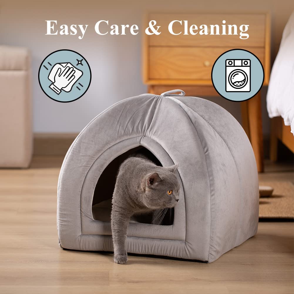 Kasentex Cat Bed, Lovely Tent with Removable Washable Pillow Cushion