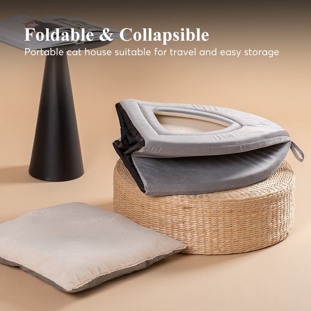 Kasentex Cat Bed, Lovely Tent with Removable Washable Pillow Cushion