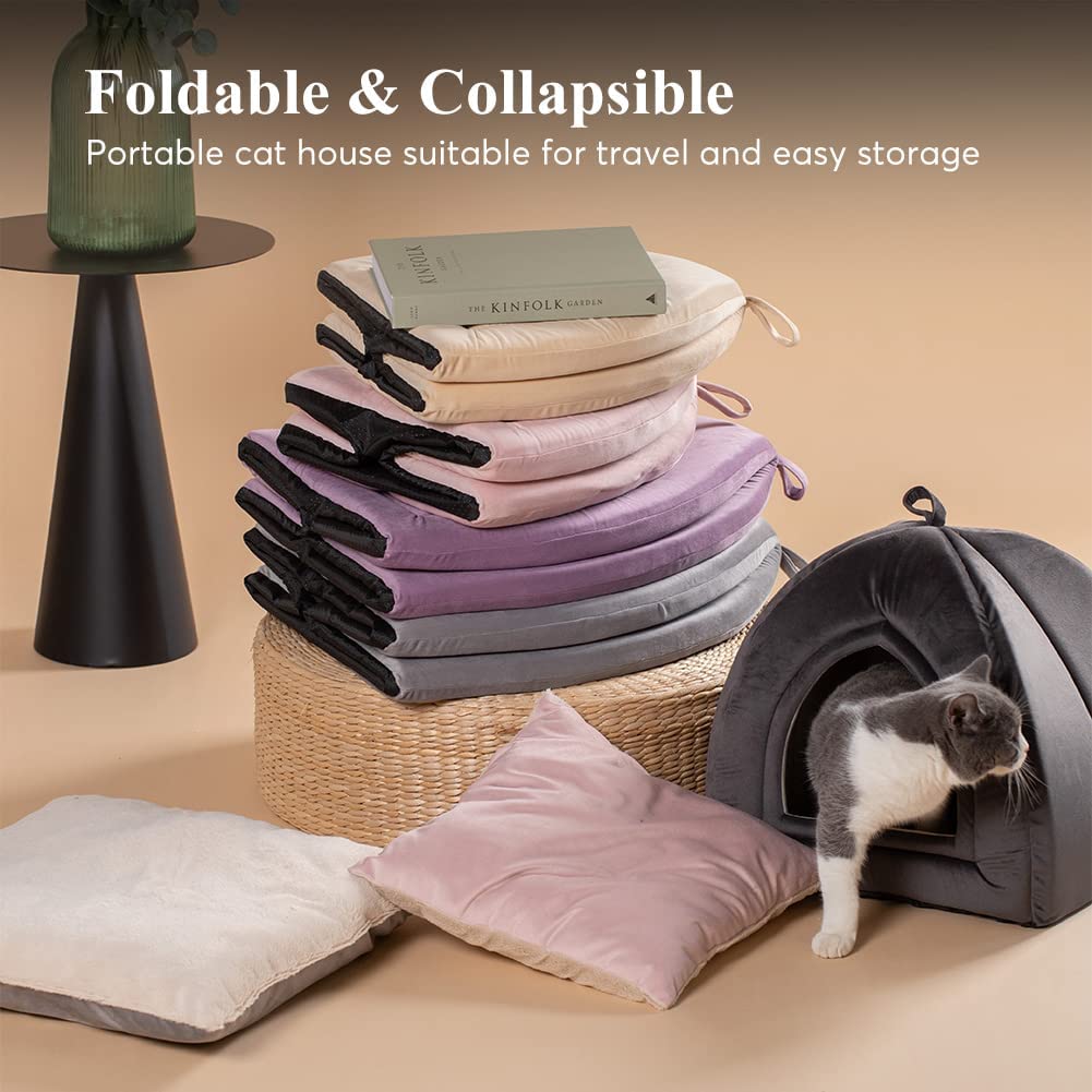 Kasentex Cat Bed, Lovely Tent with Removable Washable Pillow Cushion
