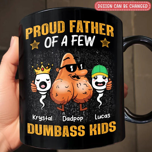 Personalized Dad Coffee Mug - Up to 4 Kids - Gift Idea For Father's Day