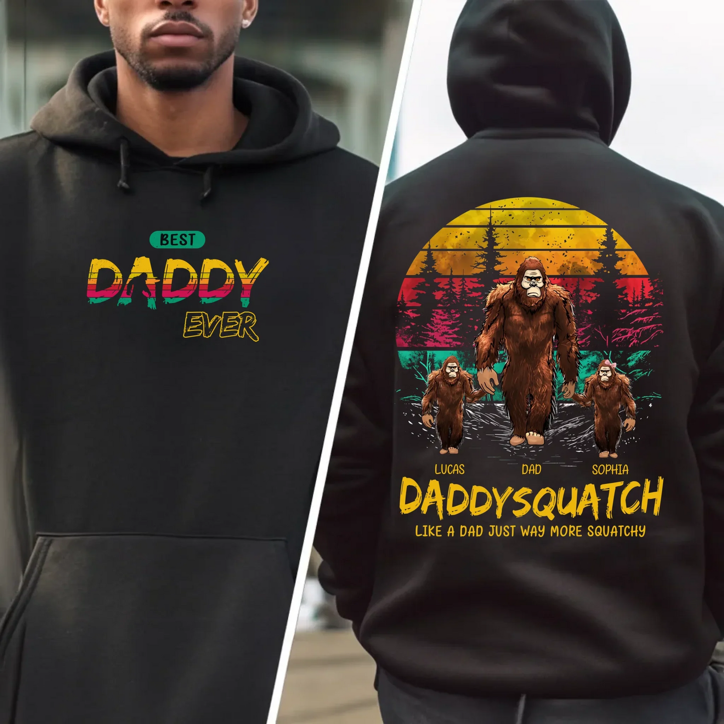 Personalized Dadsquatch/ Grandpasquatch T-shirt/ Hoodie/ Sweater - Father's Day Gift Idea
