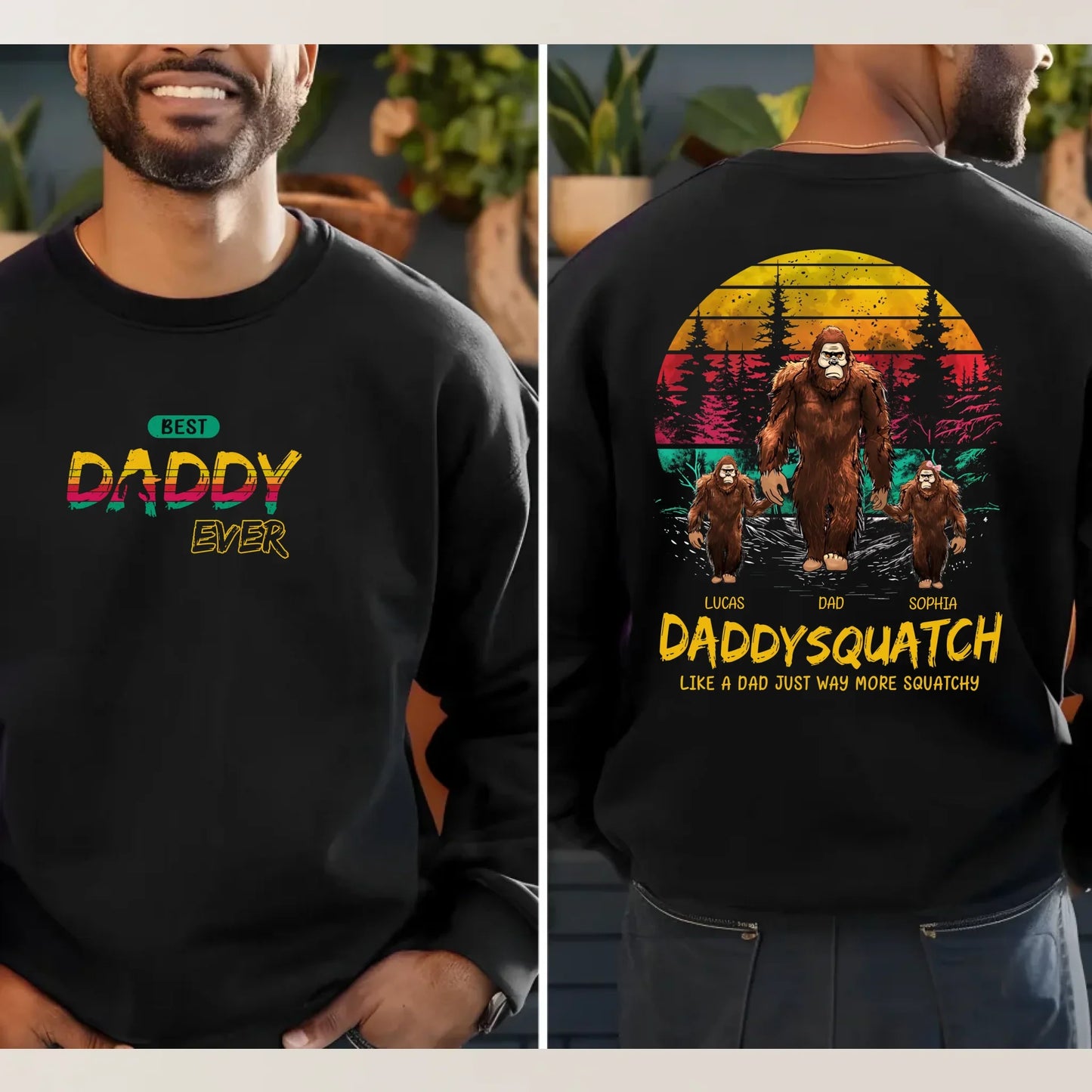 Personalized Dadsquatch/ Grandpasquatch T-shirt/ Hoodie/ Sweater - Father's Day Gift Idea