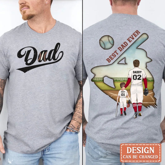 Personalized Baseball Best Dad Ever T-shirt/ Hoodie/ Sweater - Father's Day Gifts Idea