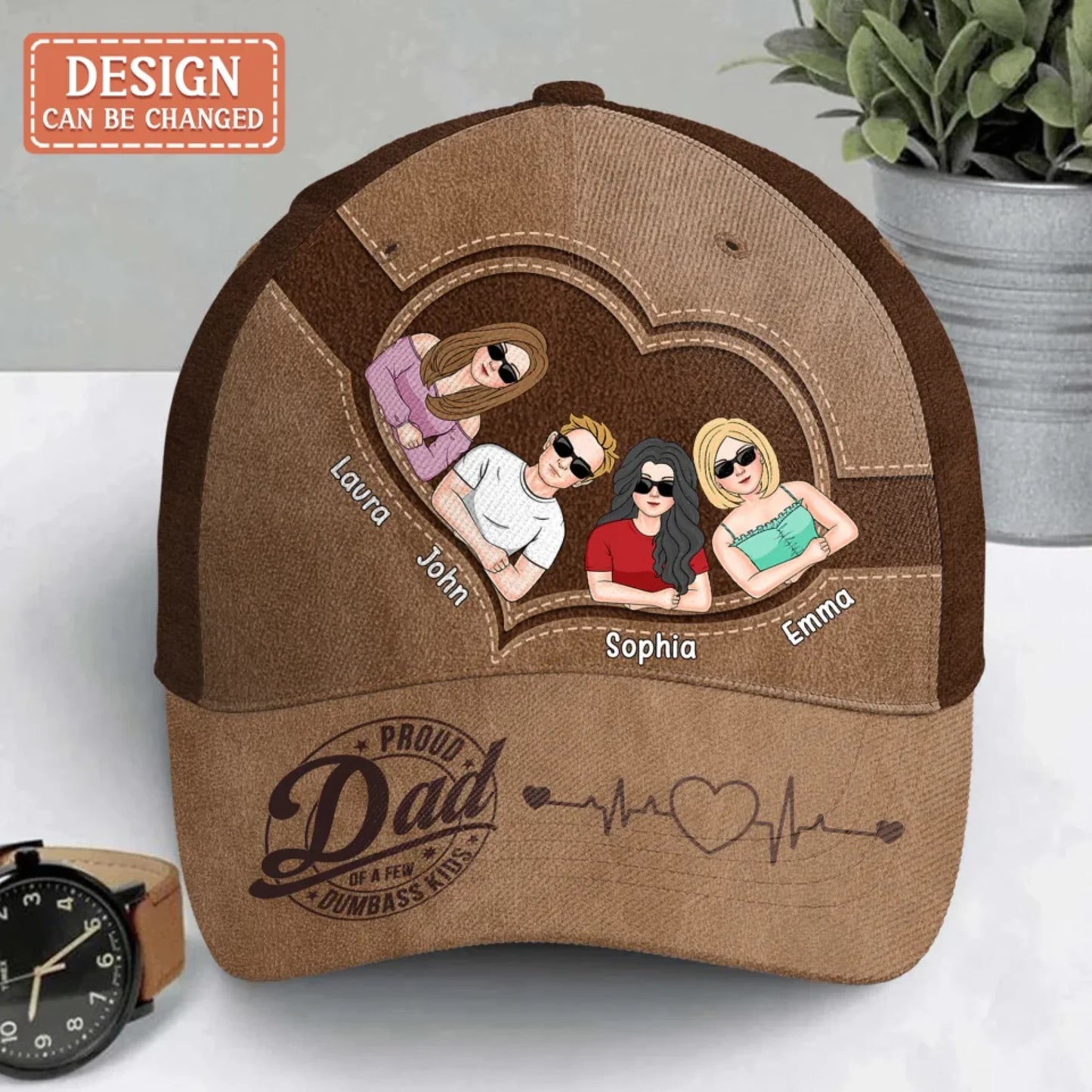 Personalized Dad Classic Cap - Father's Day Gift Idea - Proud Dad Of A Few Dumbass Kiss