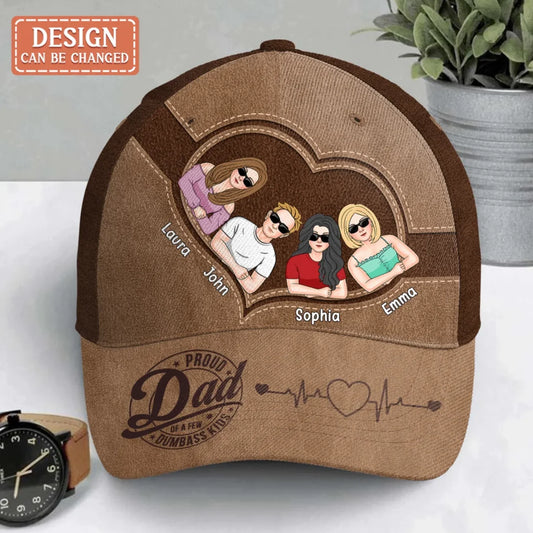 Personalized Dad Classic Cap - Father's Day Gift Idea - Proud Dad Of A Few Dumbass Kiss