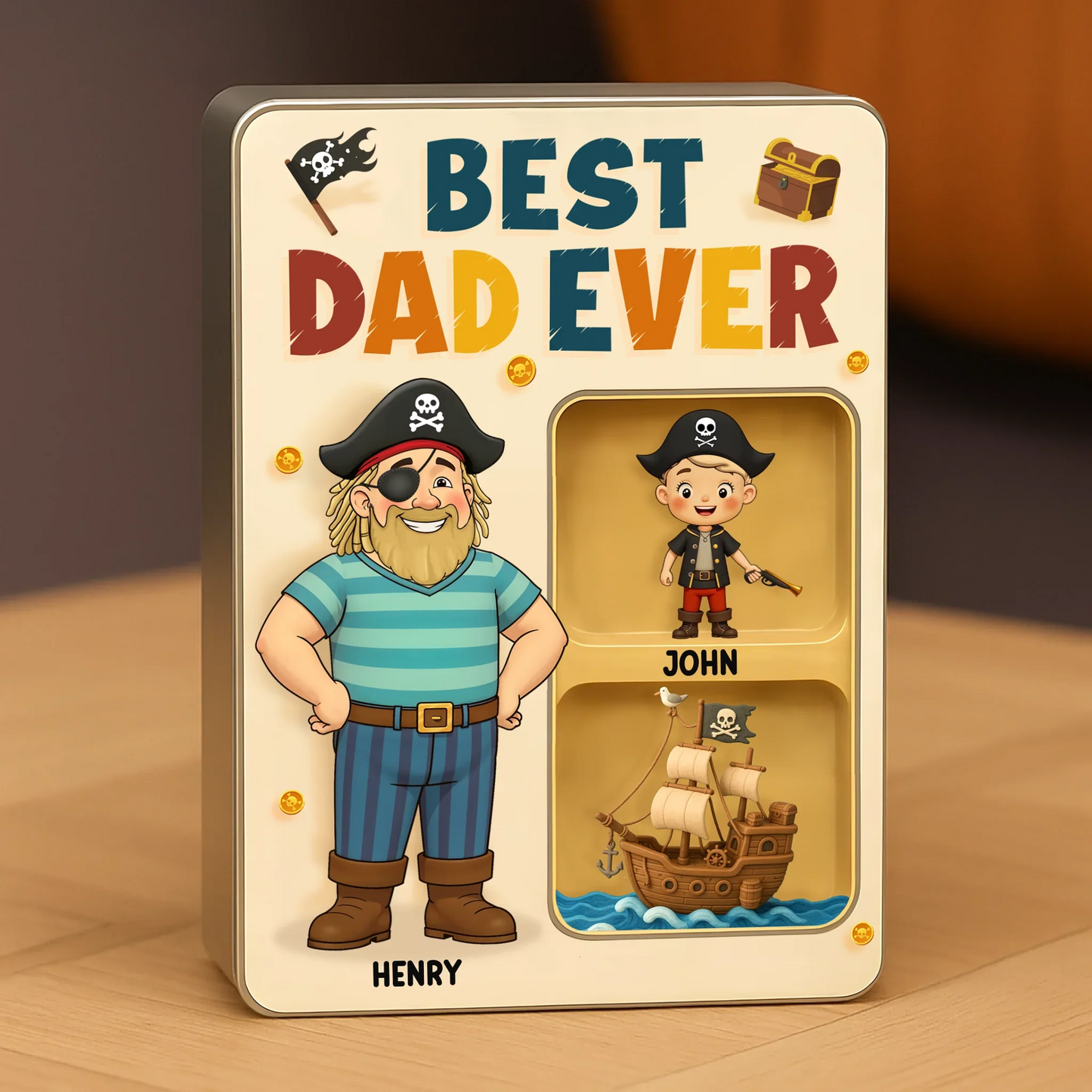 Personalized Private Dad Acrylic Block - Gift Idea For Father's Day - Up To 4 Kids - Best Dad Ever
