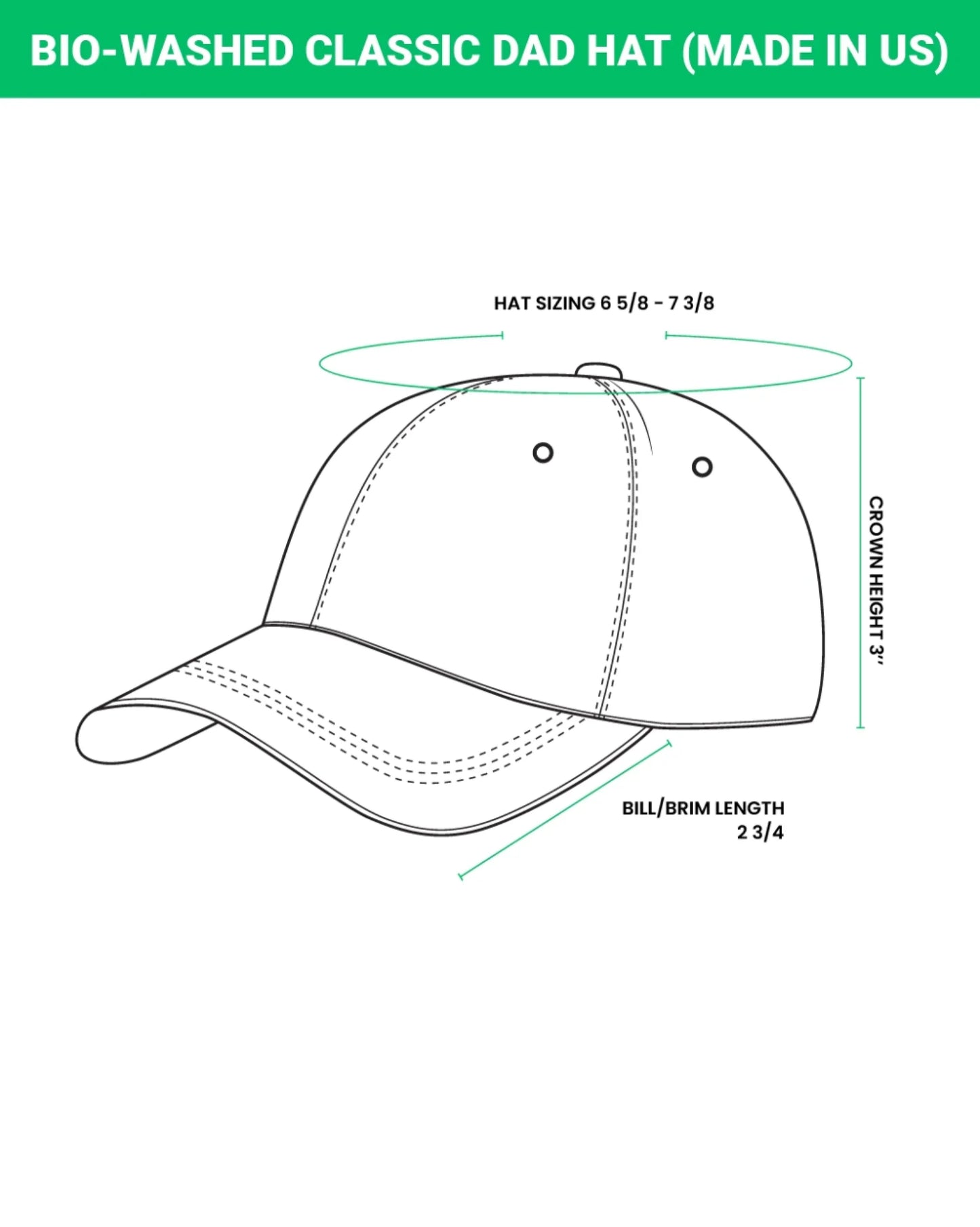 Personalized Best Dad By Par Golf Player Father's Day Gift - Leather Patch Bio-Washed Classic Dad Hat