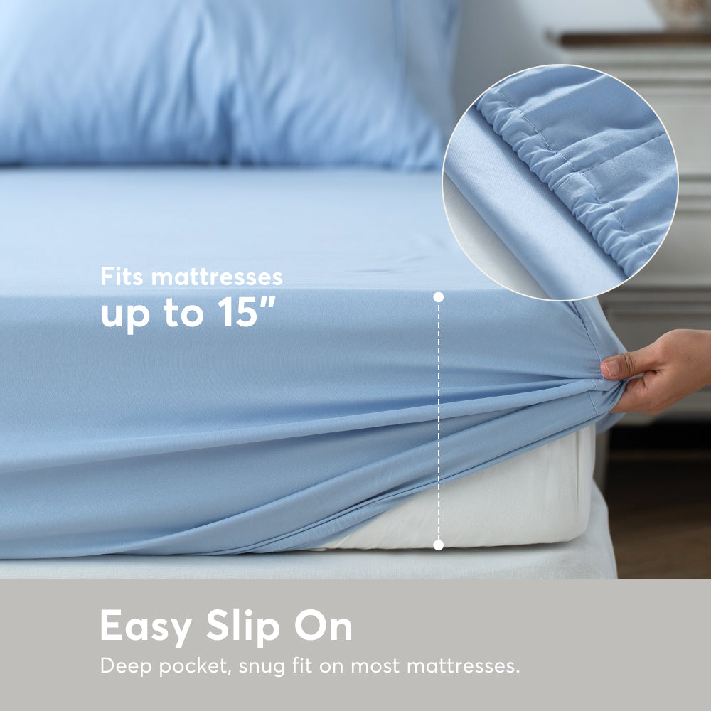 Kasentex Spring Duvet Cover Bedding Set with Duvet Cover, Pillowcase, Fitted Sheet, Hypoallergenic and Breathable, Room Decor, Graduation Gifts