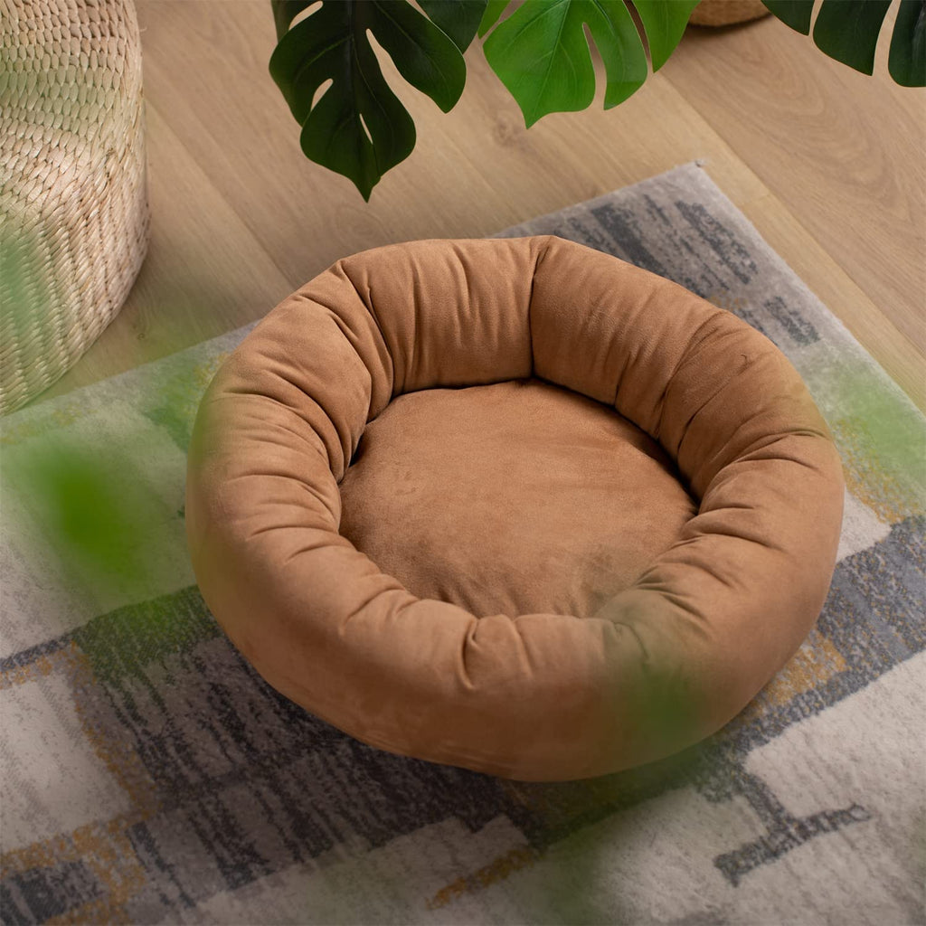 Kasentex Donut Design Round Dog Bed, Anti Slip and Machine Washable