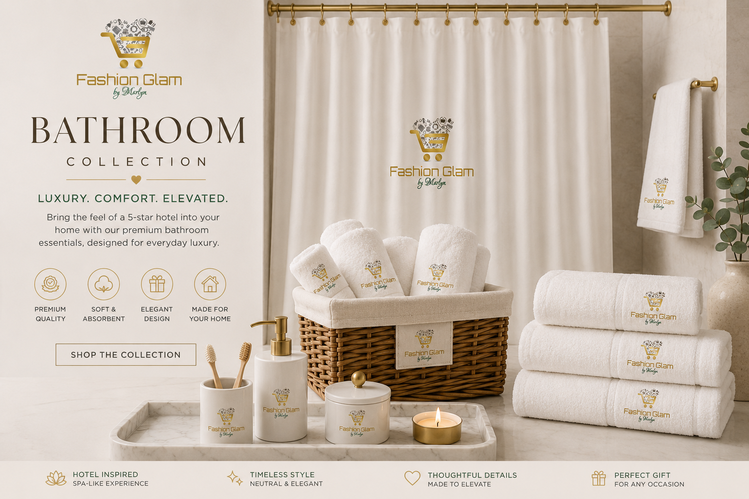 Luxury Bathroom Set — Fashion Glam by Marlyn