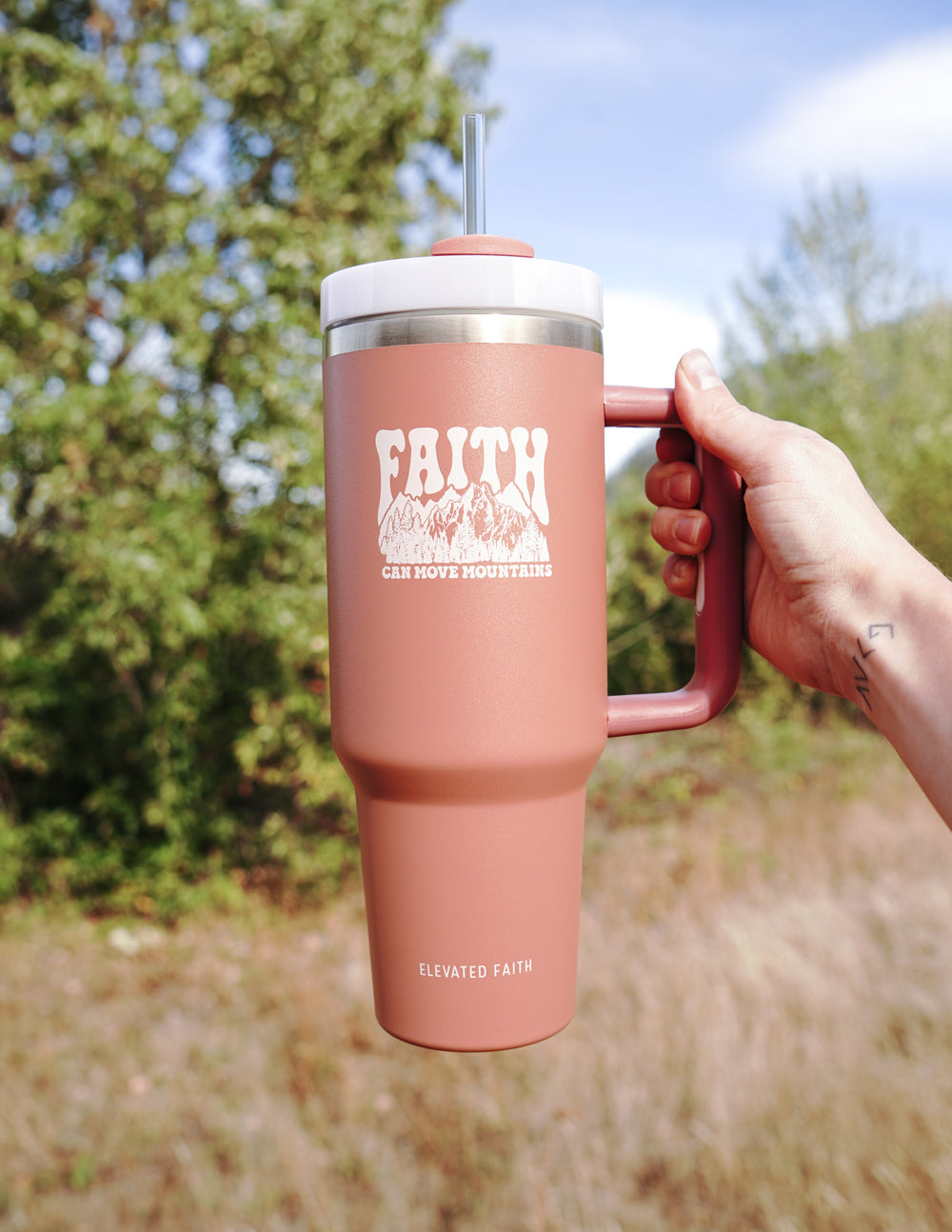 Faith Can Move Mountains 40 oz Tumbler