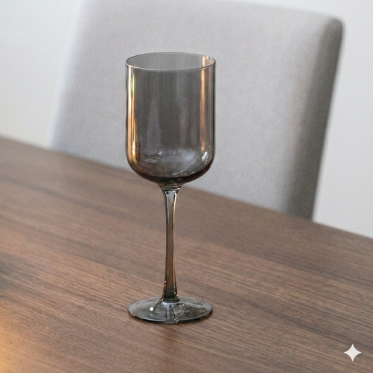 Copas de vino con tallo ahumado - Juego de 4