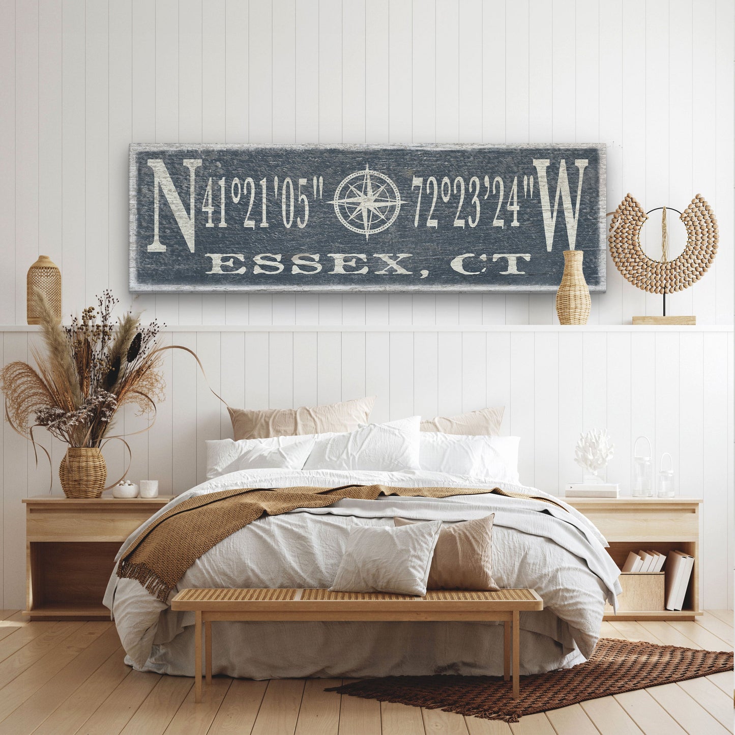 Compass Rose Canvas Sign