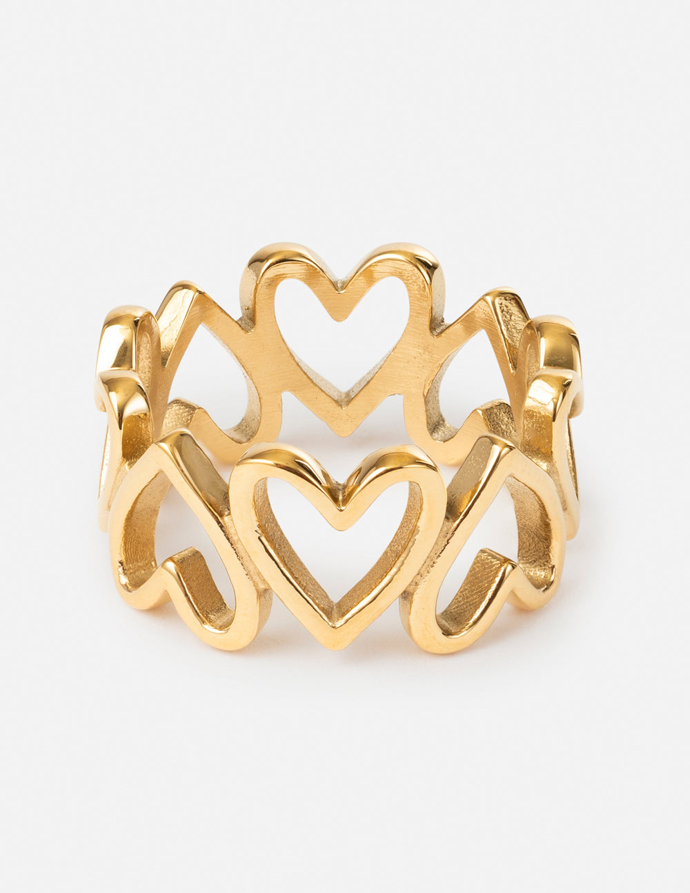 Anillo de cadena con corazón