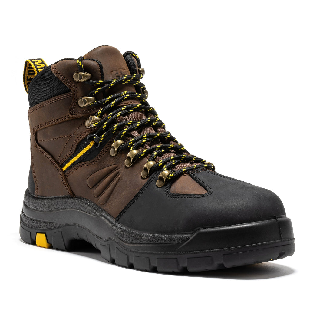 ROCKROOSTER Marfa Brown 6-inch Waterproof Composite Toe Leather Work Boots CP211