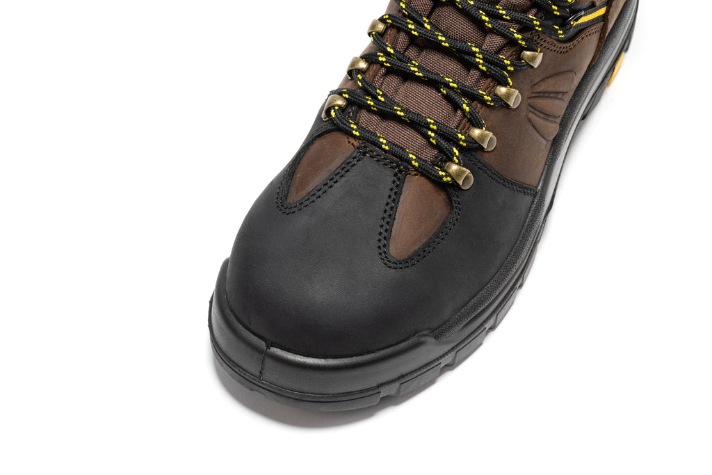 ROCKROOSTER Marfa Brown 6-inch Waterproof Composite Toe Leather Work Boots CP211