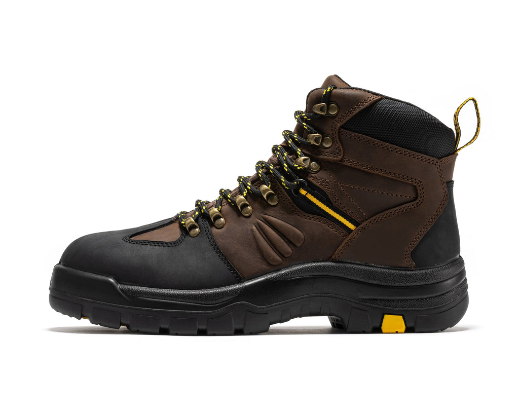 ROCKROOSTER Marfa Brown 6-inch Waterproof Composite Toe Leather Work Boots CP211
