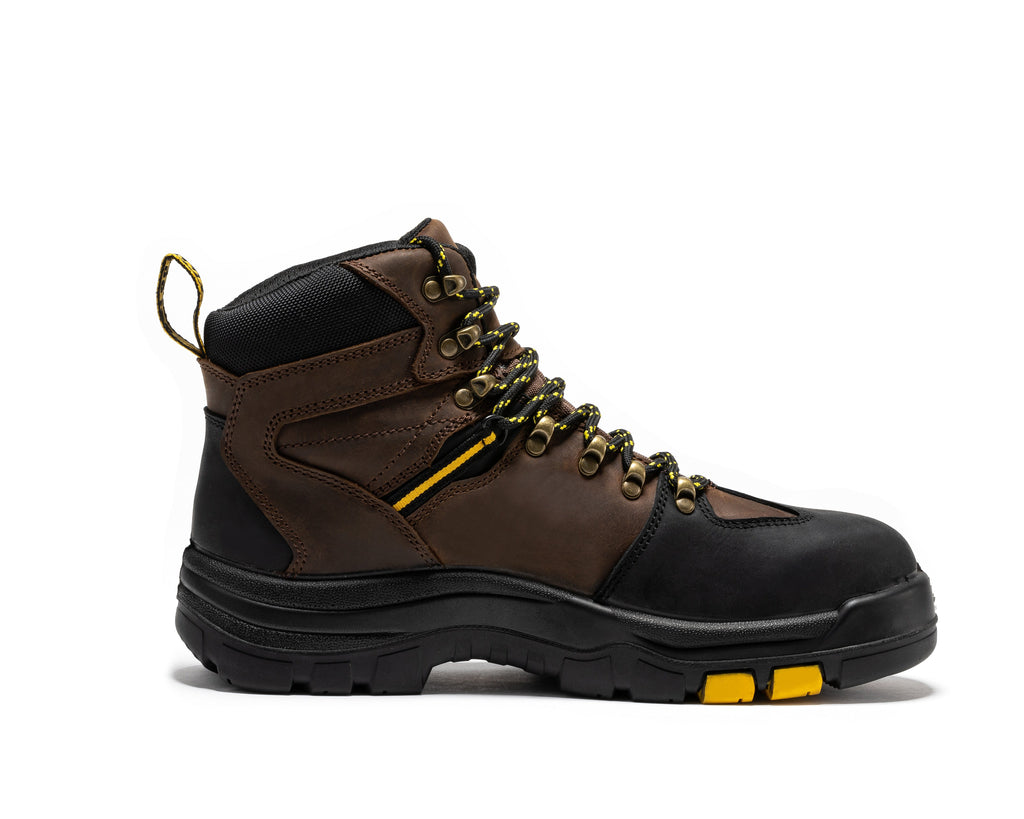 ROCKROOSTER Marfa Brown 6-inch Waterproof Composite Toe Leather Work Boots CP211