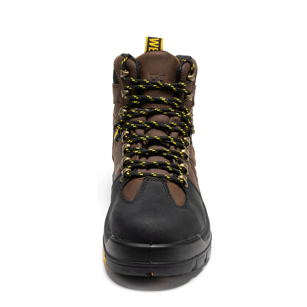 ROCKROOSTER Marfa Brown 6-inch Waterproof Composite Toe Leather Work Boots CP211