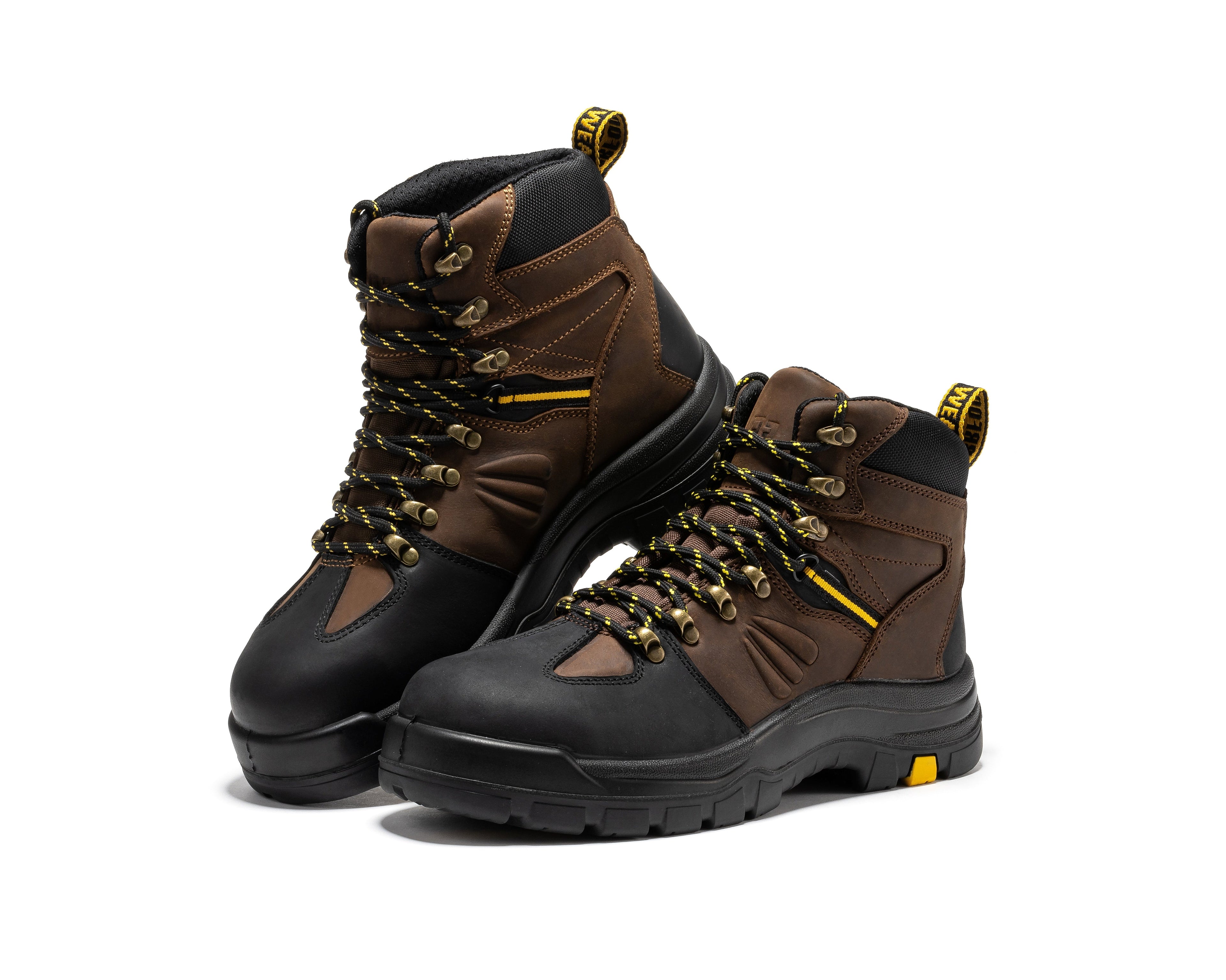 ROCKROOSTER Marfa Brown 6-inch Waterproof Composite Toe Leather Work Boots CP211