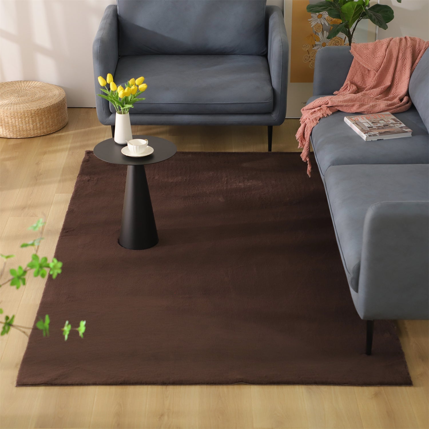 Kasentex Spring Fluffy Elegant Faux Fur Area Rugs, Ultra Soft, Room Decor, Graduation Gifts, Fathers Day Gift, Mom Gift, Easter Gift