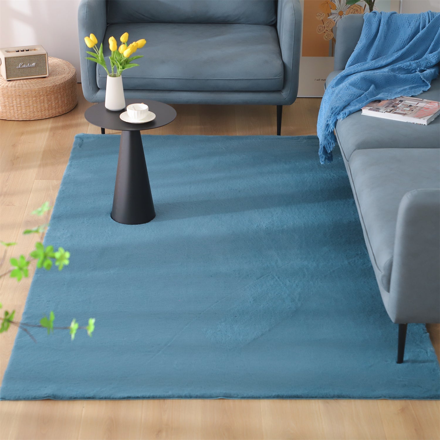 Kasentex Spring Fluffy Elegant Faux Fur Area Rugs, Ultra Soft, Room Decor, Graduation Gifts, Fathers Day Gift, Mom Gift, Easter Gift