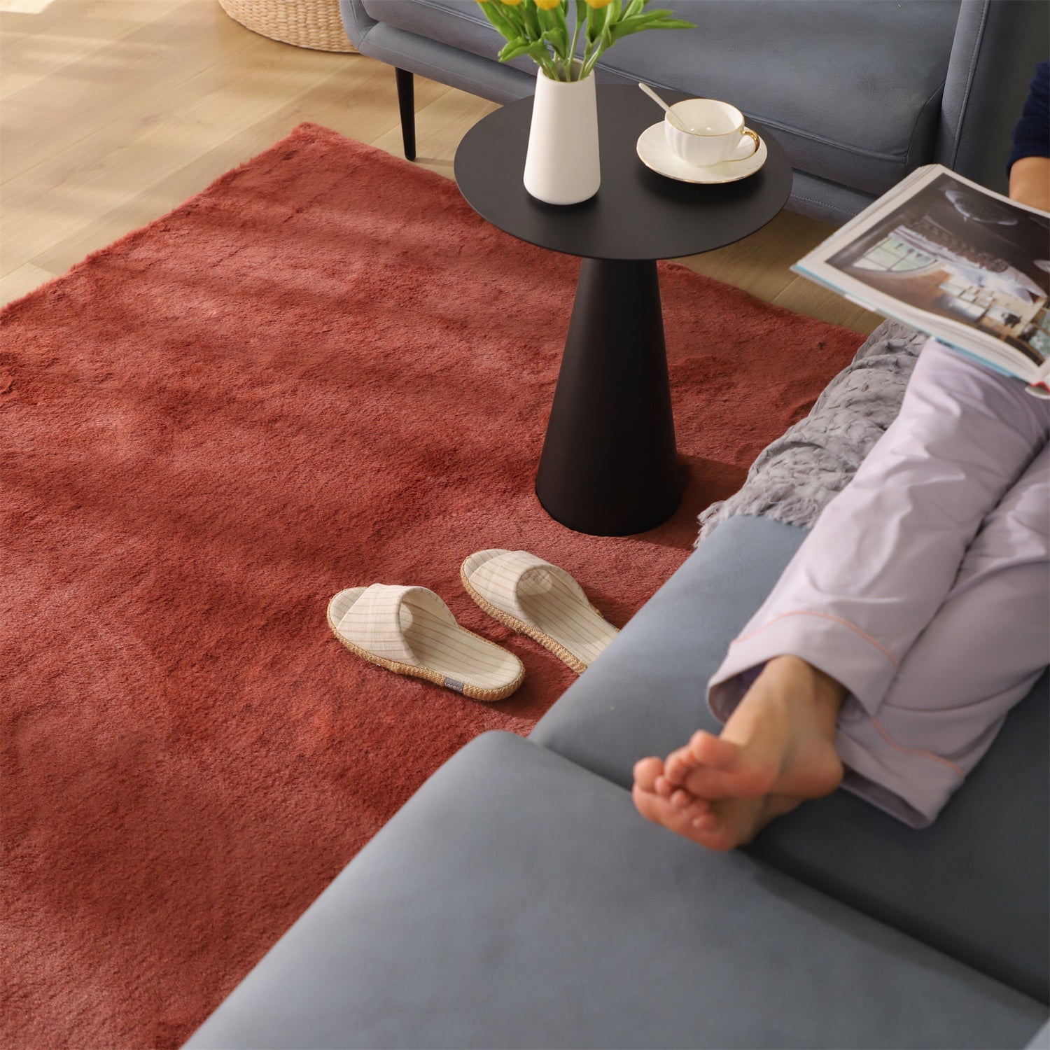 Kasentex Spring Fluffy Elegant Faux Fur Area Rugs, Ultra Soft, Room Decor, Graduation Gifts, Fathers Day Gift, Mom Gift, Easter Gift