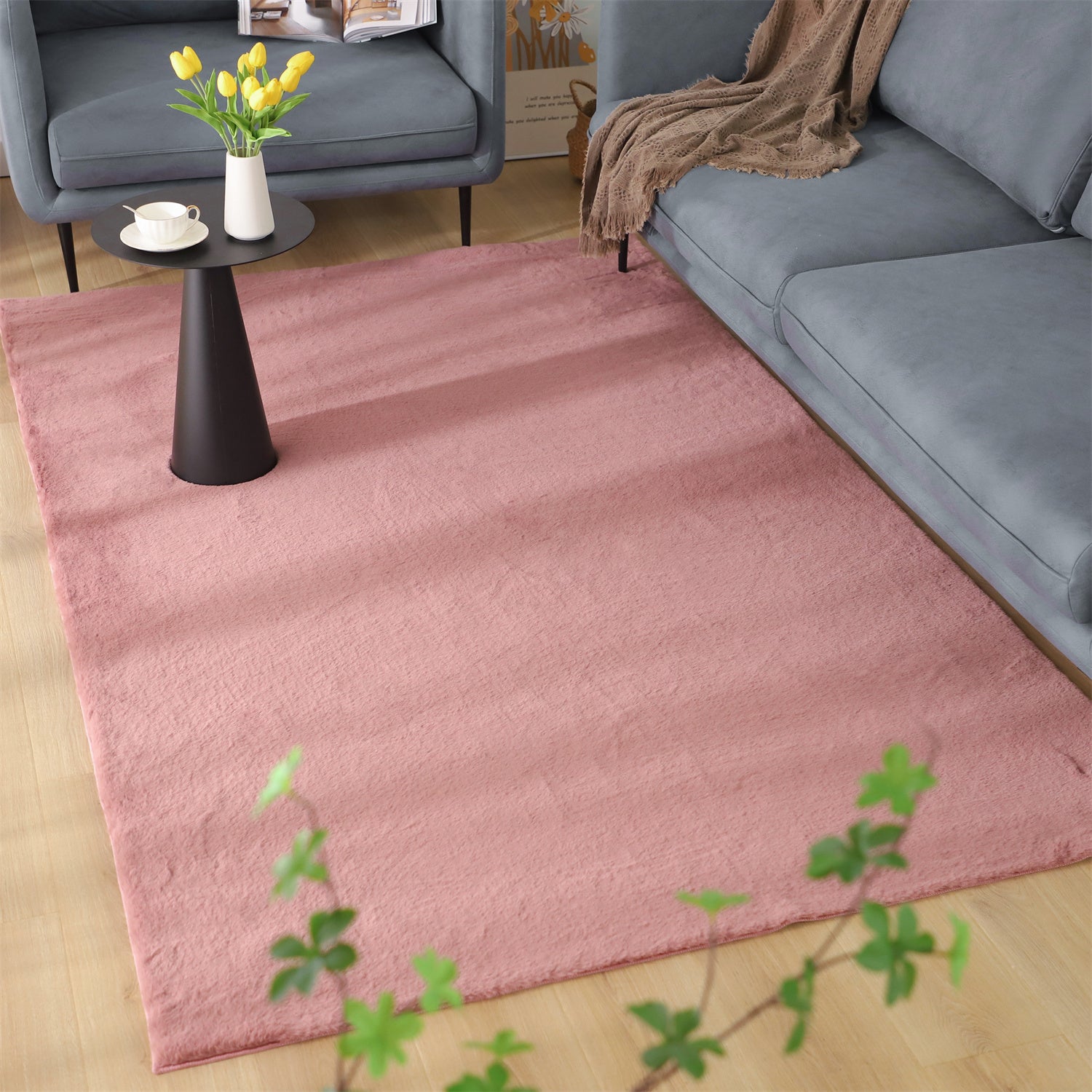 Kasentex Spring Fluffy Elegant Faux Fur Area Rugs, Ultra Soft, Room Decor, Graduation Gifts, Fathers Day Gift, Mom Gift, Easter Gift