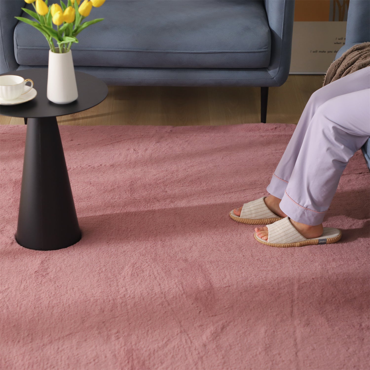 Kasentex Spring Fluffy Elegant Faux Fur Area Rugs, Ultra Soft, Room Decor, Graduation Gifts, Fathers Day Gift, Mom Gift, Easter Gift