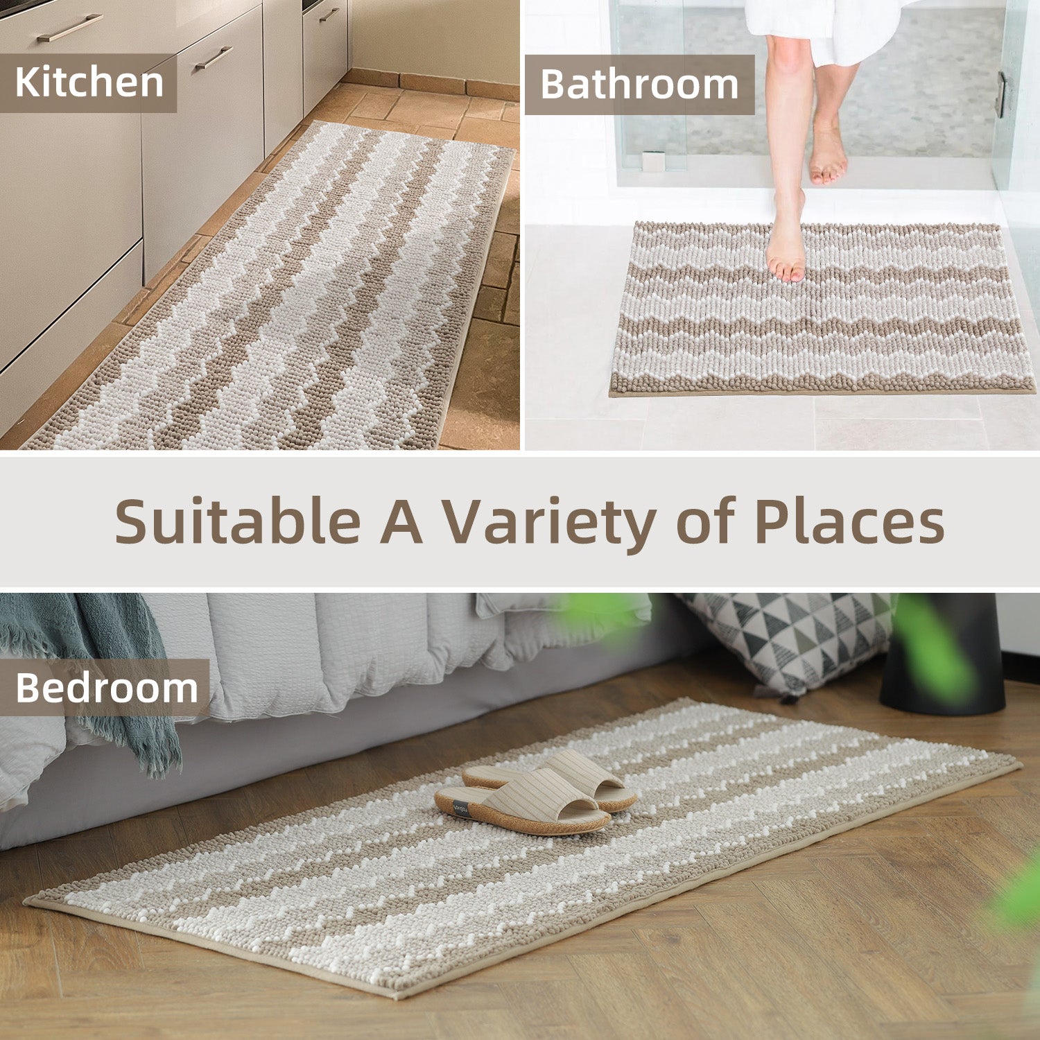Kasentex Soft Absorbent Durable Non-Slip Bathroom Rug Mat, Room Decor, Graduation Gifts, Fathers Day Gift, Mother Gift, Easter Gift