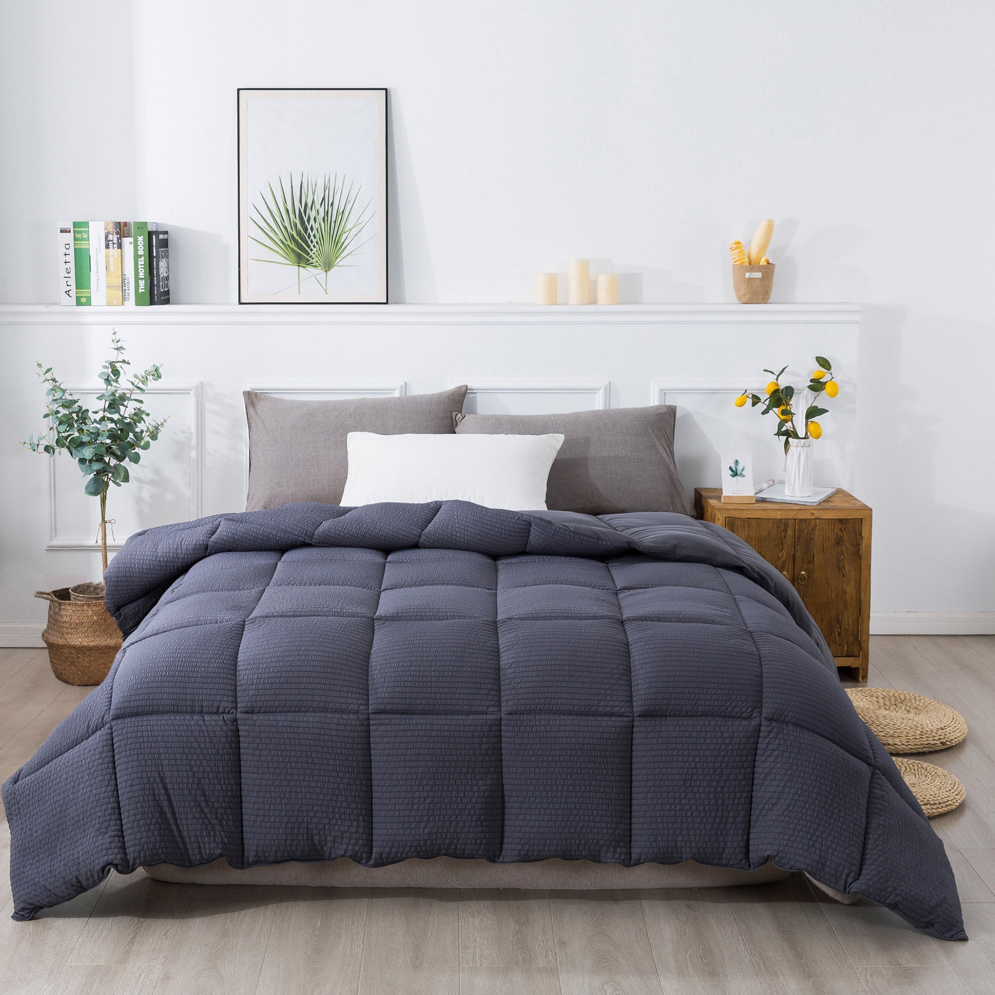 Kasentex Ultra Soft All Season Down Alternative Reversible Comforter, Twin, Queen, King, Room Decor, Graduation Gifts