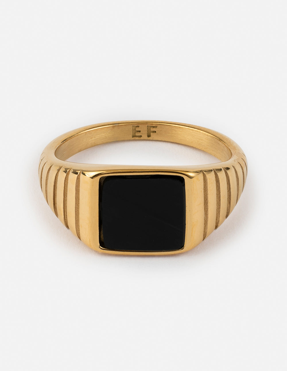 Anillo de sello de ónice