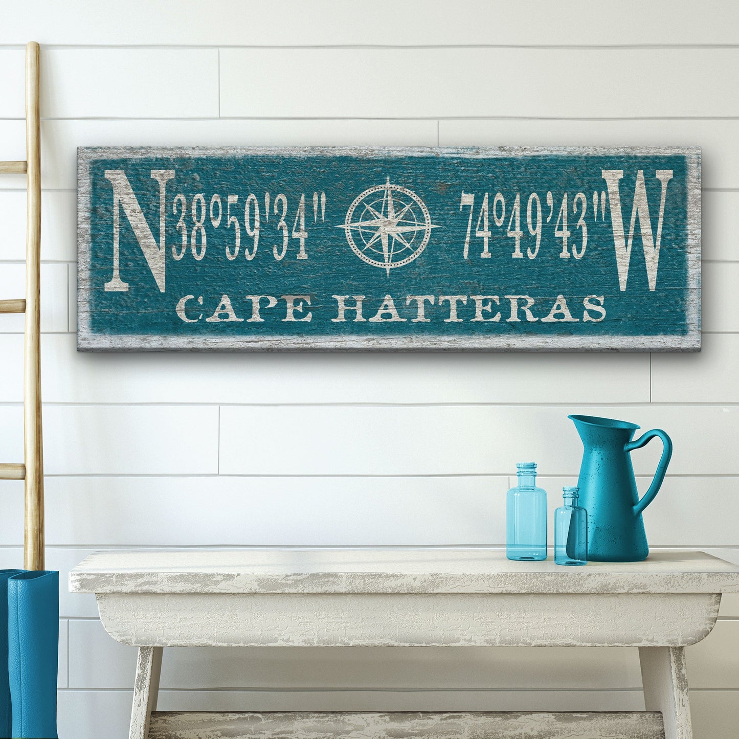 Compass Rose Canvas Sign