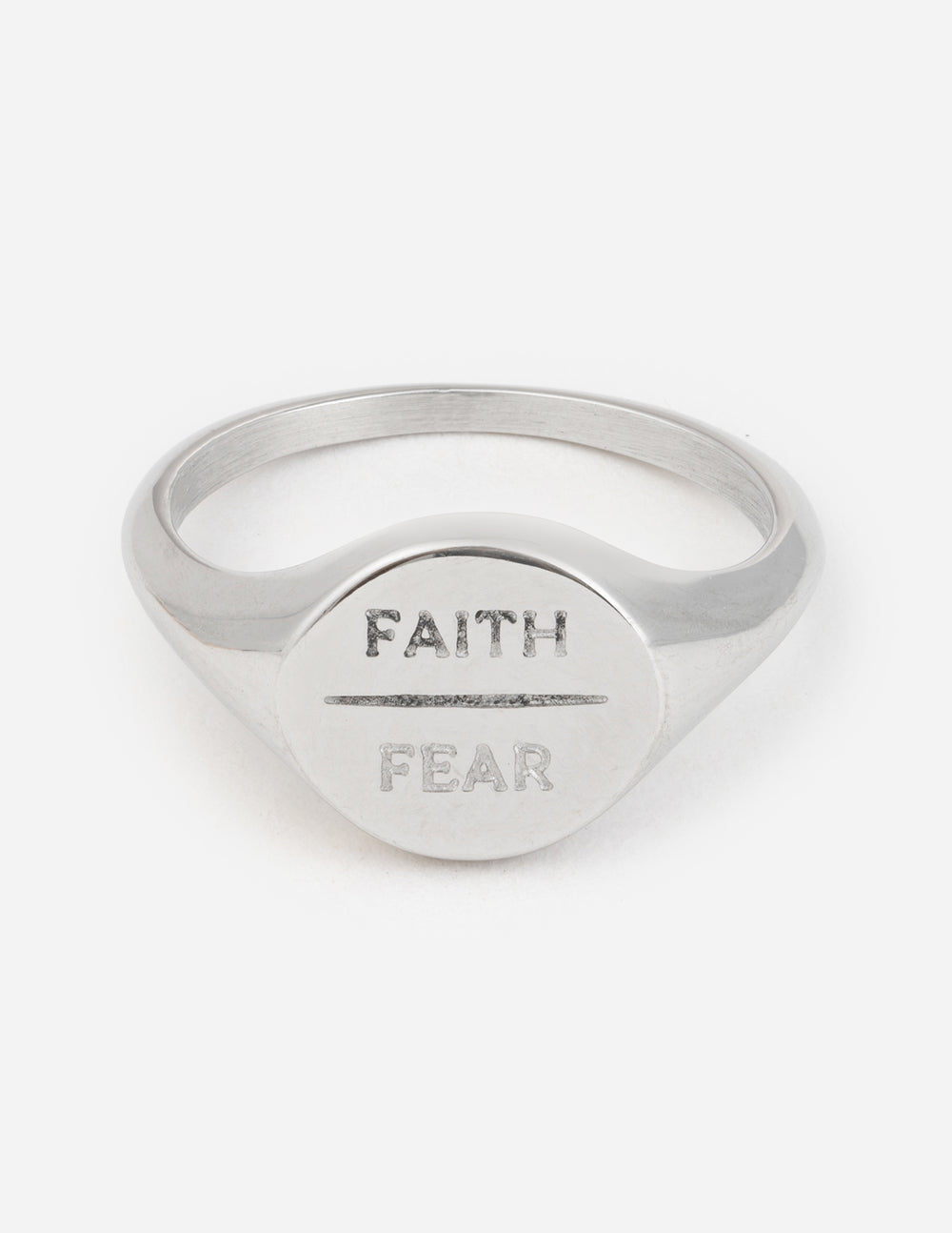 Anillo de plata "Fe sobre miedo"
