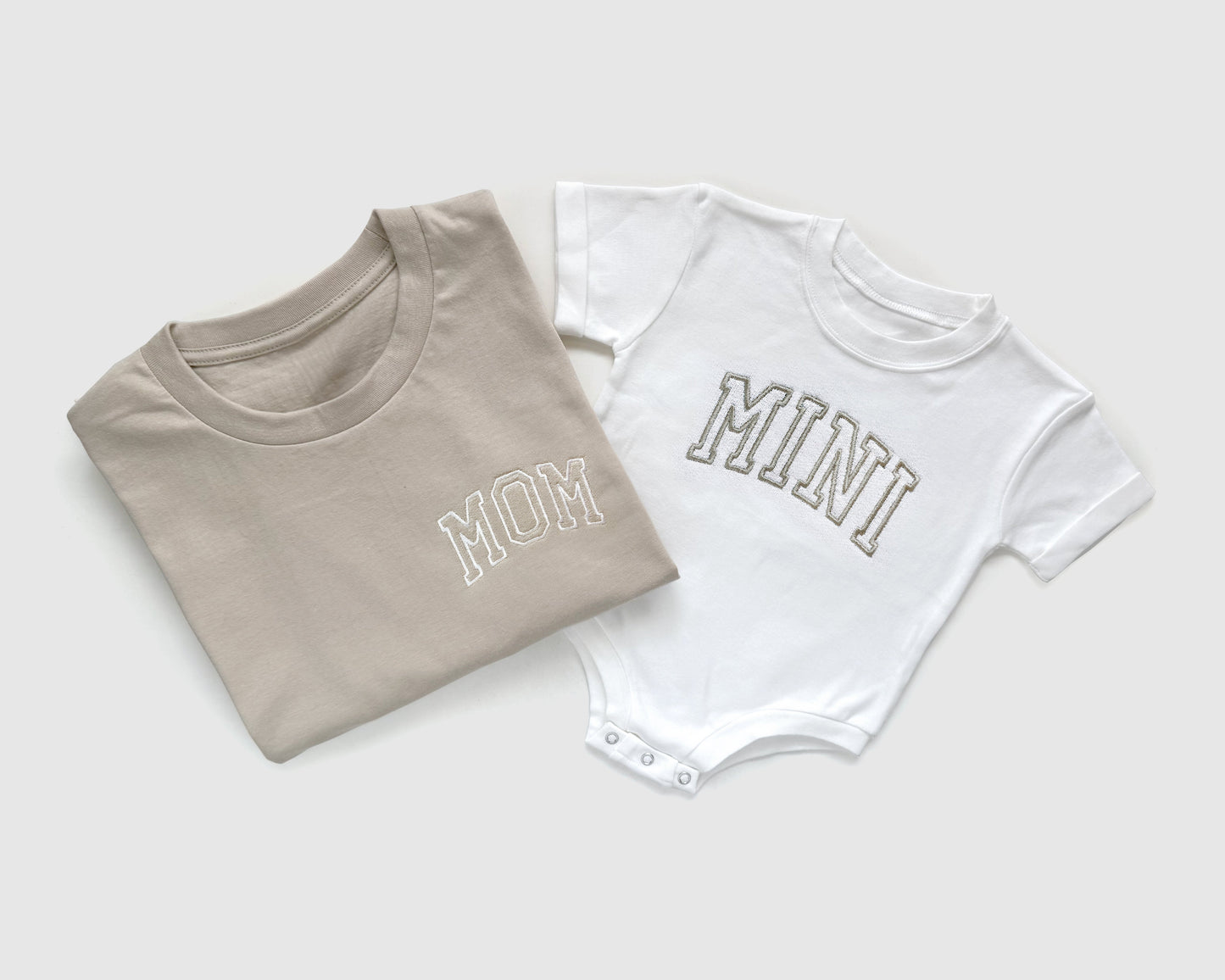 Mom, Dad and Mini Embroidered Family Shirts