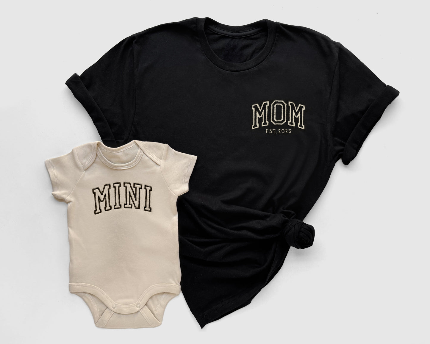 Mom, Dad and Mini Embroidered Family Shirts