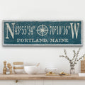 Compass Rose Canvas Sign