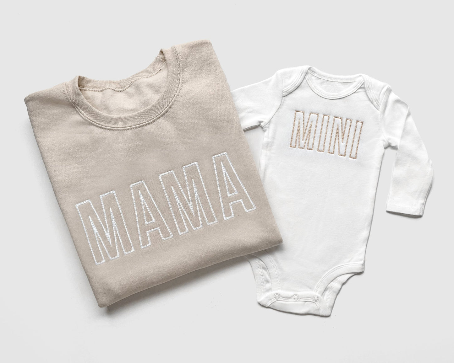 Custom Family Matching Sweatshirts | Embroidered Mama Dad & Baby